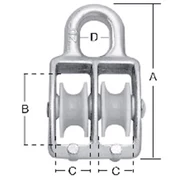 Vormann Kötélcsiga dupla 8mm-ig, horganyzott (007900231AV)