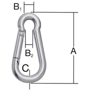Vormann Tűzoltó karabiner 50x5, saválló 2db/cs (007900794AV)