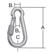 Vormann Tűzoltó karabiner biztosítással 70x7, horganyzott 1db/cs (007900232AV)