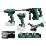 Hikoki KC18DE-WHZ Akkus gépszett DS18DE + WH18DC + G1813DA + DH1826DA + 3x5.0Ah