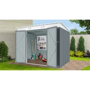 Riwall PRO RMSP 6X8 Antracit fém kerti tároló 2,4x1,8 m, lapostetővel (SM-F68K-H158-A)