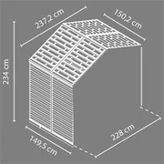 Palram Skylight 8x4 Szürke bővítő elem (702626)