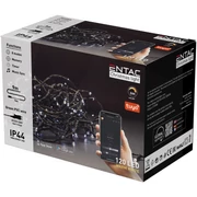 Entac Karácsonyi Fényfűzér IP44, 120Led, 9m, bluetooth, meleg fehér, tuya app
