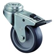Bs-Rollen Görgő 50 mm Forgóvillás,Hátfuratos,Fékes, Teherbírás: 50kg