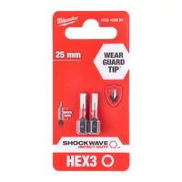 Milwaukee HX3x25mm Shockwave Bit 2db/bliszter (4932430894)