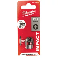 Milwaukee PH2x25mm Shockwave bit 2db/bliszter (4932430852)