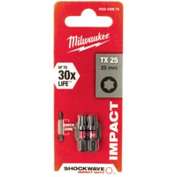 Milwaukee TX25x25mm Shockwave bit 2db/bliszter (4932430879)