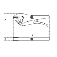 Beta 1051/255 Kettős állítású önzáró fogó, hosszú kivitel, krómozott