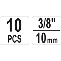 YATO YT-06031 roncsolt csavarfej kiszedő 3/8", 10 részes készlet