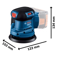 Bosch GEX 185-Li Solo Akkus excentercsiszoló 18V (Akku és töltő nélkül) (06013A5020)