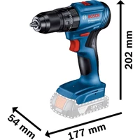 Bosch GSB 185-LI Akkus Ütvefúró-csavarozó kofferben, 18V (Akku és töltő nélkül) (06019K3103)