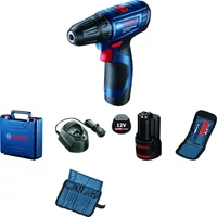 Bosch GSR 120-LI Akkumulátoros fúró-csavarozó 2x2Ah + 23 db-os bit készlet (06019G8002)