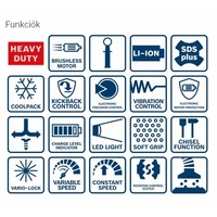 Bosch GBH 18V-26 Funkciók