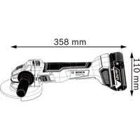 Bosch GWS 18V-10 Akkus Sarokcsiszoló 125mm, 2 x 5.0Ah (06019J4004)