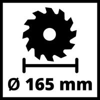 Einhell TE-CS 18/165-1 Li Solo Akkumulátoros körfűrész akku és töltő nélkül (4331207)
