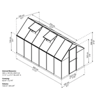 Palram Multiline 6x12 Polikarbonát üvegház 6,82m2 (701781)