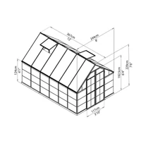 Palram Balance 8X12 Silver Polikarbonát Üvegház 8,8 m2 (701925)