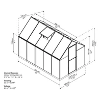 Palram Multiline 6X10 Polikarbonát üvegház 5,74 m2 (701631)