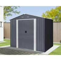 Riwall PRO RMSA 6X8 Antracit fém kerti tároló 2,4x1,7 m, nyeregtetővel (SD-X0608-H170C-A)