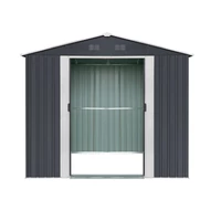 Riwall PRO RMSA 6X8 Antracit fém kerti tároló 2,4x1,7 m, nyeregtetővel (SD-X0608-H170C-A)