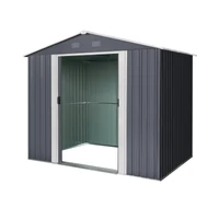 Riwall PRO RMSA 6X8 Antracit fém kerti tároló 2,4x1,7 m, nyeregtetővel (SD-X0608-H170C-A)
