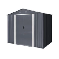 Riwall PRO RMSA 6X8 Antracit fém kerti tároló 2,4x1,7 m, nyeregtetővel (SD-X0608-H170C-A)