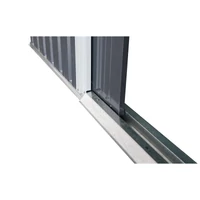 Riwall PRO RMSA 6X8 Antracit fém kerti tároló 2,4x1,7 m, nyeregtetővel (SD-X0608-H170C-A)