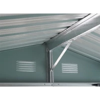 Riwall PRO RMSA 6X8 Barna fém kerti tároló 2,4x1,7 m, nyeregtetővel (SD-X0608-H170C-B)