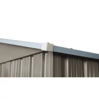 Riwall PRO RMSA 6X8 Barna fém kerti tároló 2,4x1,7 m, nyeregtetővel (SD-X0608-H170C-B)