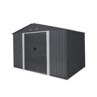 Riwall PRO RMSA 8X10 Antracit fém kerti tároló 3x2,4 m, nyeregtetővel (SD-X0810-H170C-A)