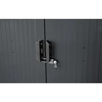 Riwall PRO RMSA 8X10 Antracit fém kerti tároló 3x2,4 m, nyeregtetővel (SD-X0810-H170C-A)