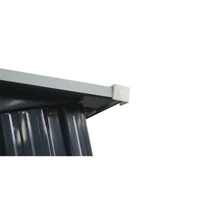 Riwall PRO RMSA 8X10 Antracit fém kerti tároló 3x2,4 m, nyeregtetővel (SD-X0810-H170C-A)