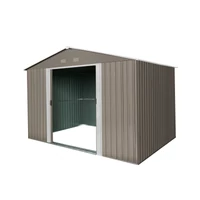 Riwall PRO RMSA 8X10 Barna fém kerti tároló 3x2,4 m, nyeregtetővel (SD-X0810-H170C-B)