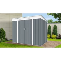 Riwall PRO RMSP 6X8 Antracit fém kerti tároló 2,4x1,8 m, lapostetővel (SM-F68K-H158-A)