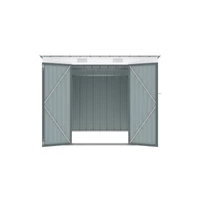 Riwall PRO RMSP 6X8 Antracit fém kerti tároló 2,4x1,8 m, lapostetővel (SM-F68K-H158-A)