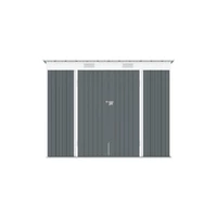 Riwall PRO RMSP 6X8 Antracit fém kerti tároló 2,4x1,8 m, lapostetővel (SM-F68K-H158-A)