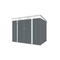 Riwall PRO RMSP 6X8 Antracit fém kerti tároló 2,4x1,8 m, lapostetővel (SM-F68K-H158-A)