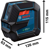 Bosch GLL 2-15 G Vonallézer + LB10 tartó + BT 150 állvány (0601063W01)