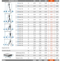Krause CORDA 3x9 fokos sokcélú létra lépcsőfunkcióval (033390)