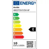 Avide led gömb E27 9.5W, A60, 6400K, cool white, 1055lumen