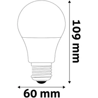Avide led gömb E27 9.5W, A60, 4000K, natural white, 1055lumen