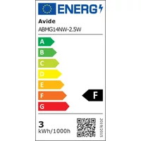 Avide led gömb mini E14 2,5W, G45, 4000K, natural white, 250lumen