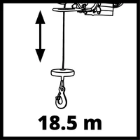 Einhell TC-EH 600 Drótköteles emelő 1050W, 18,5m (2255150)