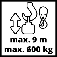 Einhell TC-EH 600 Drótköteles emelő 1050W, 18,5m (2255150)