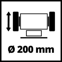 Einhell TC-BG 200 L Kettős köszörű Világítással 400W (4412633)