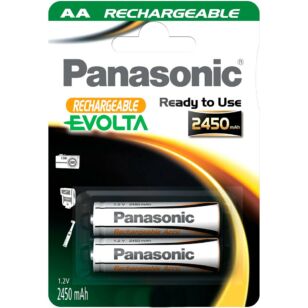 Panasonic AA-P6 EVOLTA 2450mAh 1,2V tölthető elem 2db/bliszter