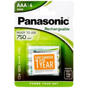 Panasonic AAA-P03 750mAh 1,2V tölthető elem 4db/bliszter