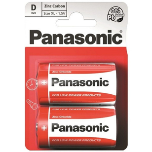 Panasonic D-R20 Zinc Carbon D &quot;Góliát&quot; elem 1,5V,  2 db/bliszter