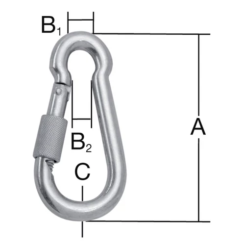 Vormann Tűzoltó karabiner biztosítással 70x7, horganyzott 1db/cs (007900232AV)