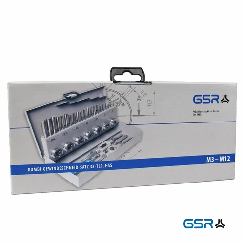 GSR Menetvágó Készlet M3-M12 HSS 32 db-os